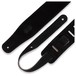 Levys MS26 Suede Leather Strap, Black Whole Strap