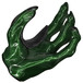 Grip Studios GS-2 Custom Guitar Hanger, Monster Green, Left Hand Palm Detail