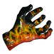 Grip Studios Air Brushed Custom Guitar Hanger, Scoppio, Left Hand Palm Detail