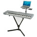 Quiklok QLY40 Y-Shaped Single-Tier Foldable Keyboard Stand, Black (with Keyboard)