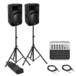 Mackie SRM450 Active PA System with Mixer and Speaker Stands