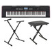 Yamaha Piaggero NP-V80 Portable Keyboard, Black, FREE Stand and Bench