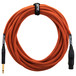 Orange 30 ft Mic Jack/XLR Cable, Orange Woven