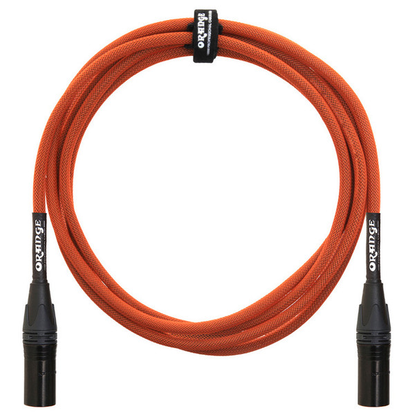 Orange 10 ft Mic XLR/XLR Cable, Orange Woven