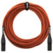 Orange 20 ft Mic XLR/XLR Cable, Orange Woven