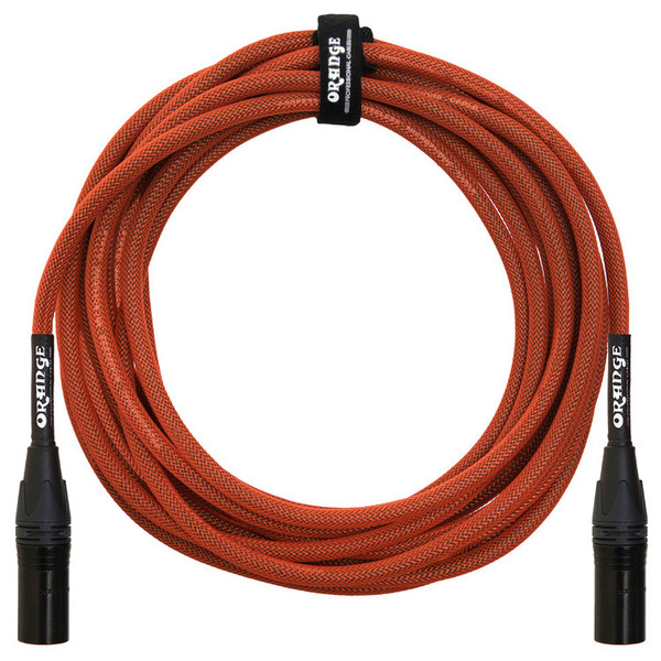 Orange 30 ft Mic XLR/XLR Cable, Orange Woven