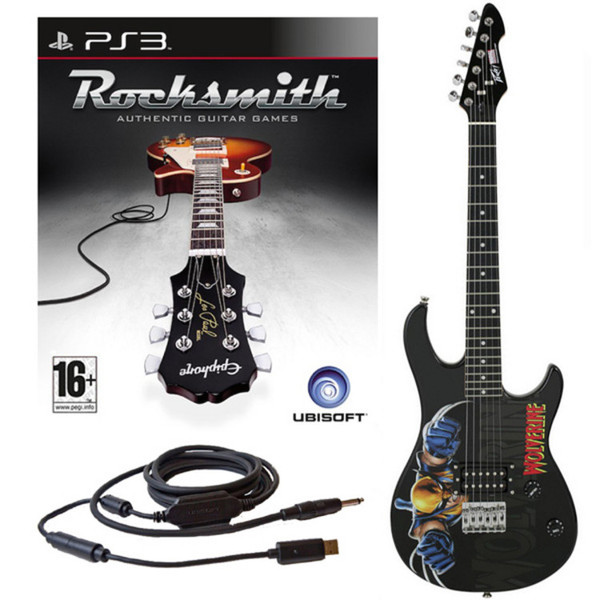 Ubisoft Rocksmith + MARVEL Wolverine 3/4 Guitar PS3 Package