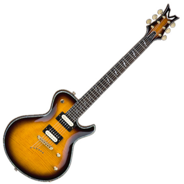 Dean Deceiver Flame Top Electric Guitar Finish, Trans Brazilia Burst