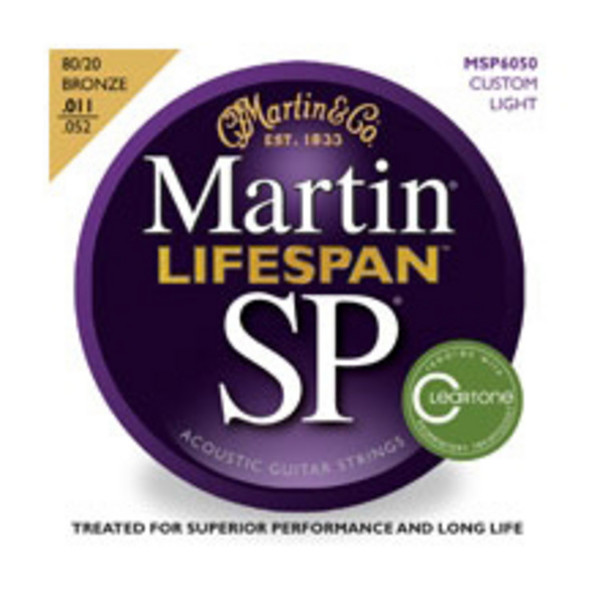 Martin Lifespan Phosphor Bronze Custom Light Acoustic Strings 011-052