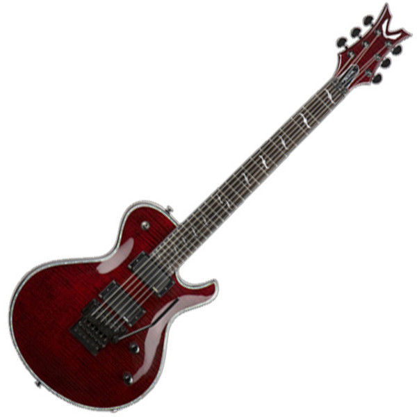 Dean Deceiver Flame Top Electric Guitar With Floyd Rose, Scary Cherry