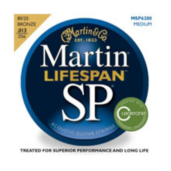 Martin Lifespan Phosphor Bronze Medium Acoustic Strings, 013 -056 