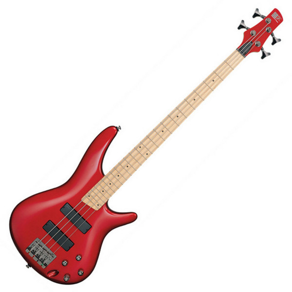DISCIbanez SR300M Bass Guitar, Maple Neck, Candy Apple Red w/FREE 