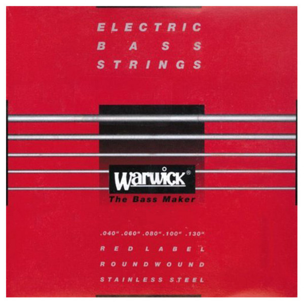 Warwick 42300 Red Label Medium-Light Bass Strings (40-130), 5-String 