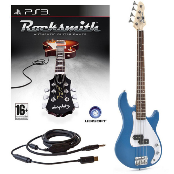 Rocksmith (PS3) + 3/4 Electric G-4 Bass Guitar in Blue
