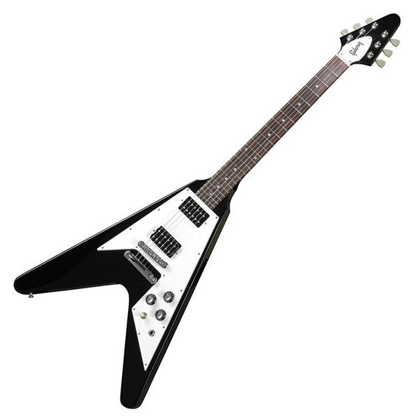 DISC Gibson 1968 (2008) Flying V Guitar, Ebony, with FREE Gifts at