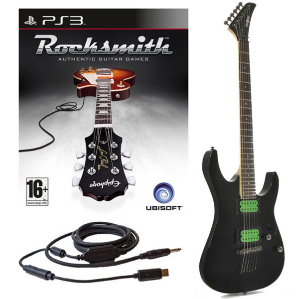 Rocksmith (PS3) + Black Knight CL-22 Electric Guitar, Black