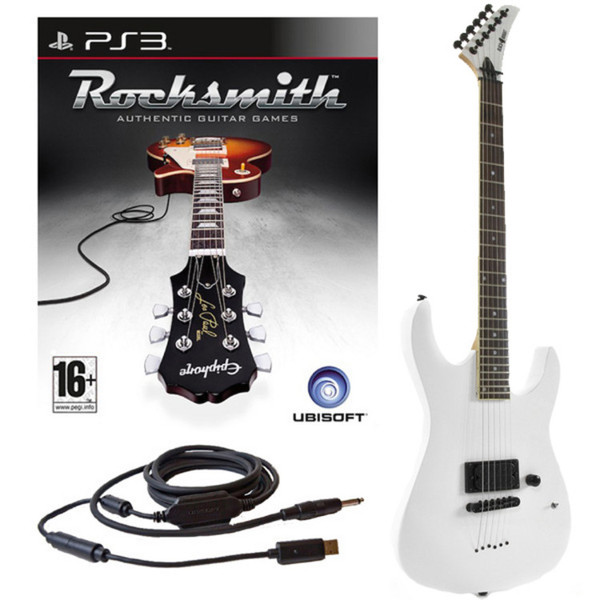 Rocksmith (PS3) + Black Knight CL-3 Electric Guitar, White