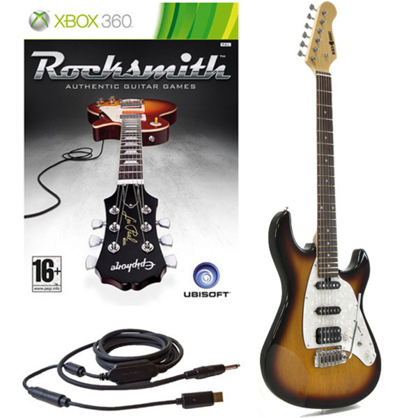 Rocksmith (Xbox) + Black Knight AE-109 HSS Electric Guitar, Sunburst