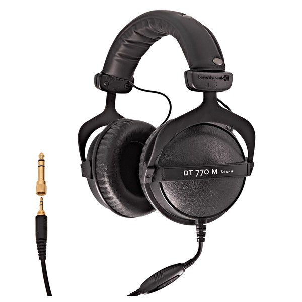 beyerdynamic DT 770 M Monitoring Headphones, 80 Ohm, Front with Jack Adapter