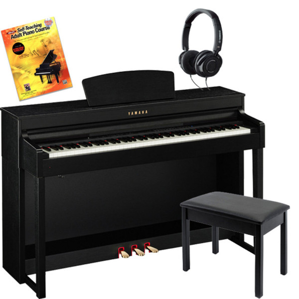 Yamaha Clavinova CLP-430B Black Walnut with Bench, Headphones & Book