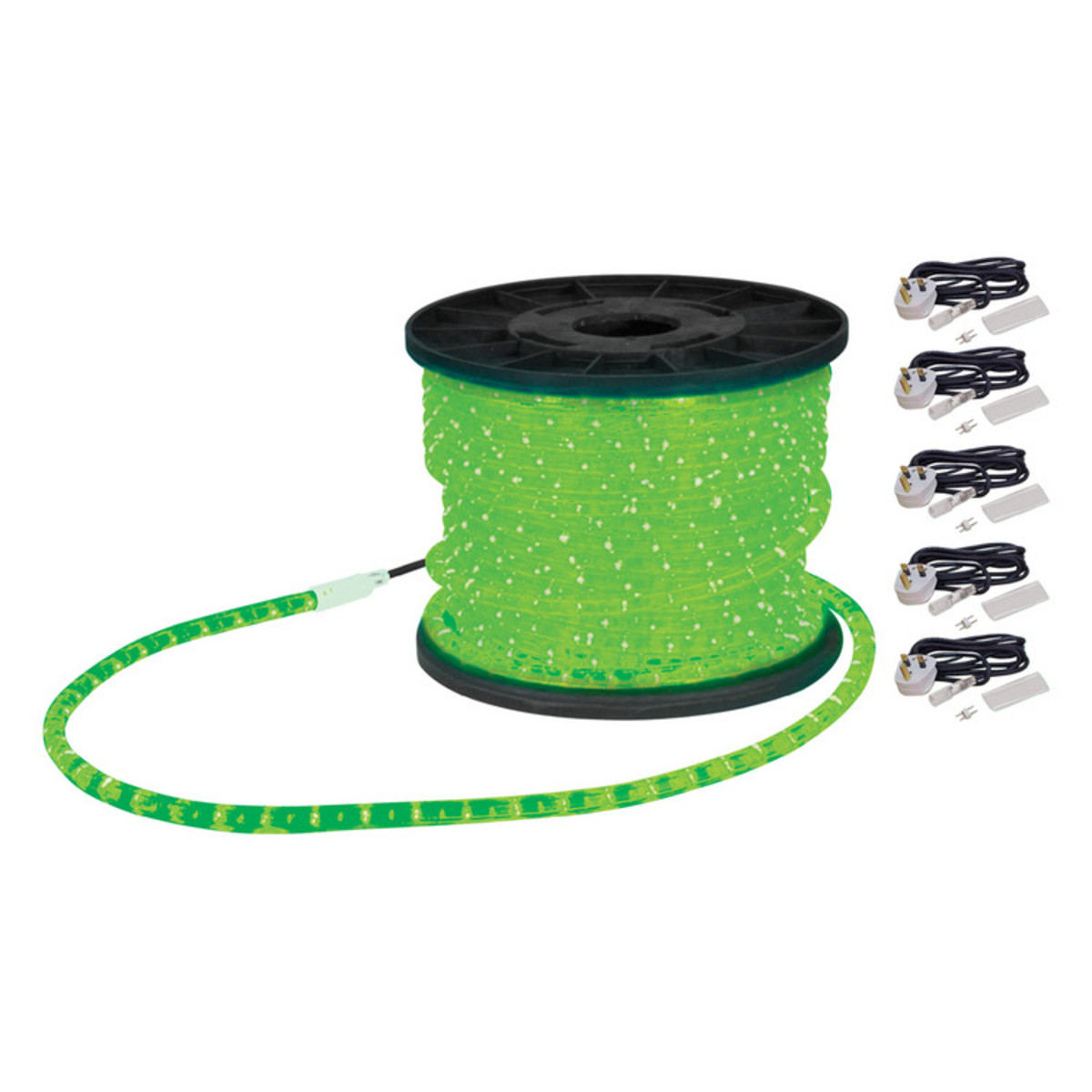 Eagle Static Rope Led DISC Eagle Static Duralight Rope Light, 45m, Green at Gear4music