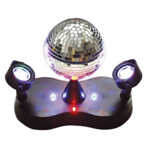 SoundLab LED Mirror Ball Kit with LED Spot Lights
