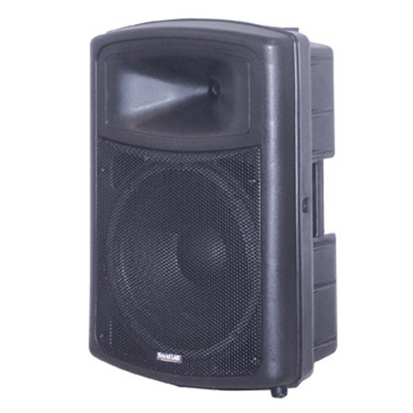 SoundLab ABS Plastic 12" Full Range Cabinet, 200W RMS, Black