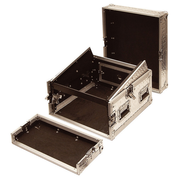 Electrovision Professional Full Flight Rack Case with Mixer Top, 8U