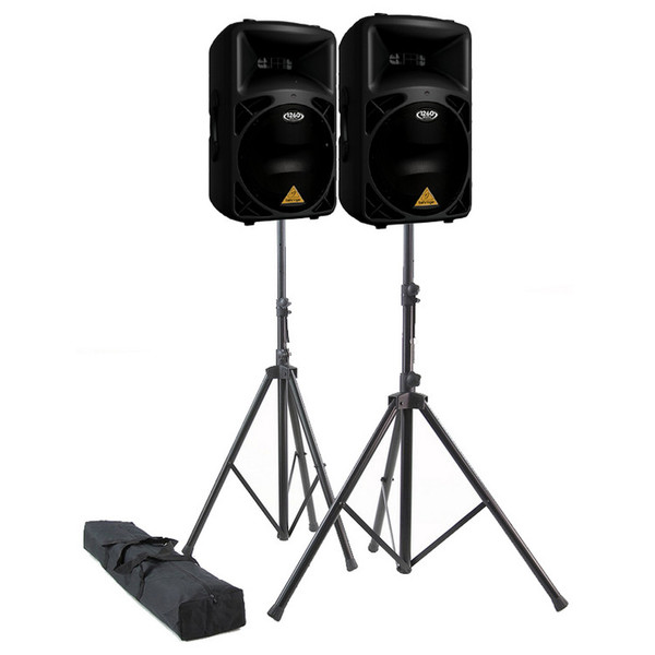 Behringer B812NEO DSP Active PA Speaker &amp; Stands