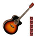 Tanglewood Discovery Electro Acoustic Guitar, Sunburst w FREE Strings