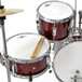 Junior 5 Piece Drum Kit by Gear4music, Wine Red - close