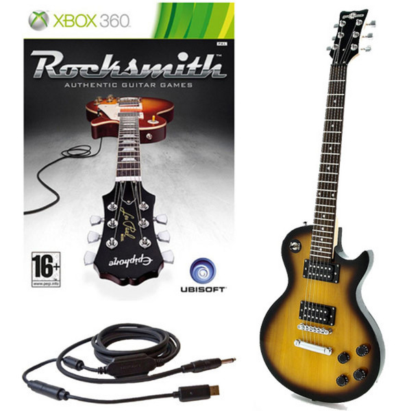 Rocksmith (Xbox 360) + Electric-GB II Guitar in Vintage Sunburst