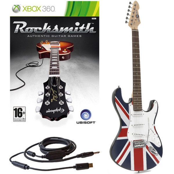 Rocksmith (Xbox 360) + Electric-ST Guitar, Union Jack