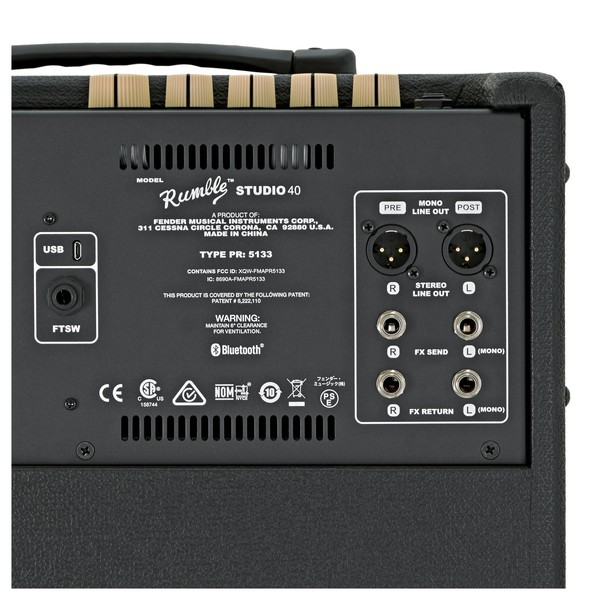 Fender Rumble Studio 40 Bass Combo back close