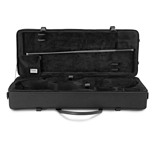 BAM 2005 Classic Double Violin Case, Black open