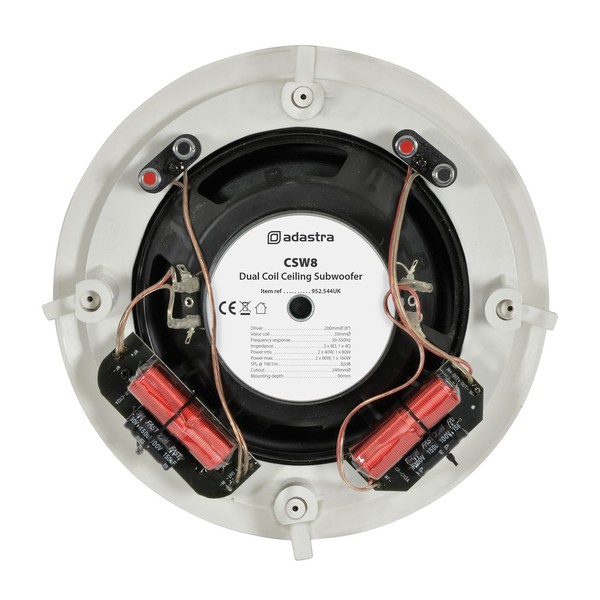 Adastra CSW8 8'' Dual Coil Ceiling Subwoofer, Rear