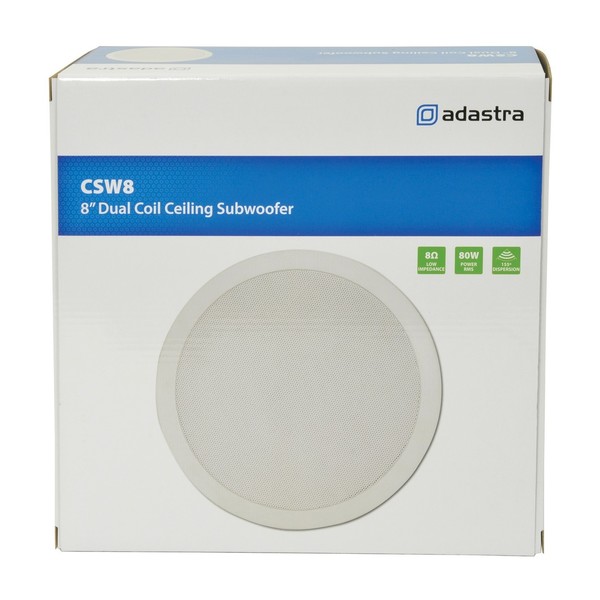 Adastra CSW8 8'' Dual Coil Ceiling Subwoofer, Front