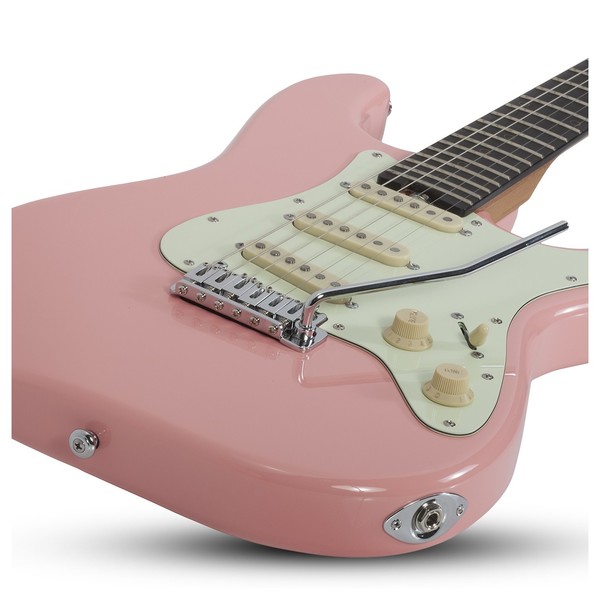 Schecter Nick Johnston Traditional, Atomic Coral - body laying