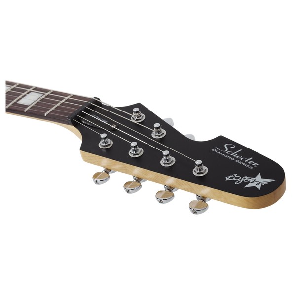 Schecter Robert Smith Ultracure 2019, Black Purple - headstock