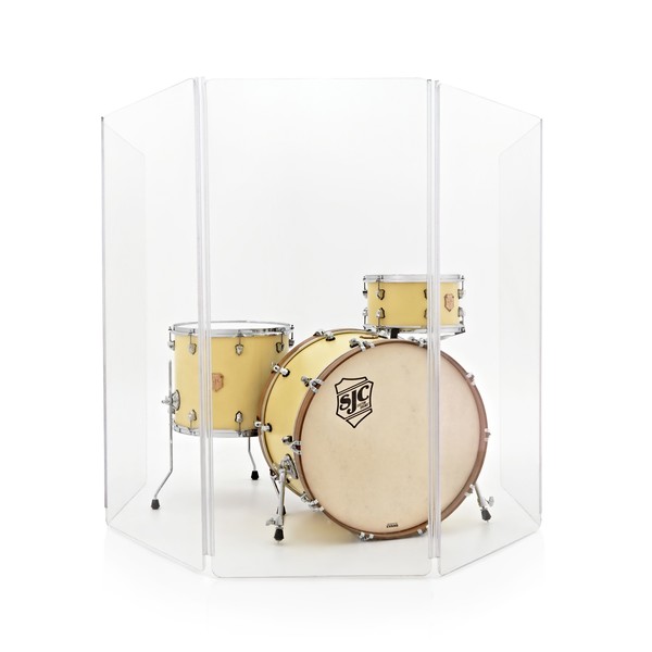 WHD Drum Screen, 5 Panel Clear Acrylic Shield