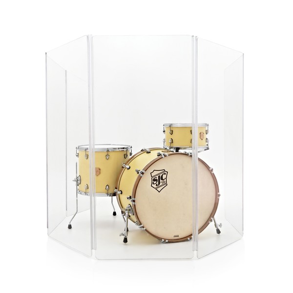 WHD Drum Screen, 6 Panel Clear Acrylic Shield