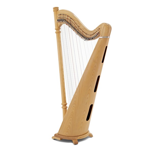 38 String Pillar Harp by Gear4music, Natural back
