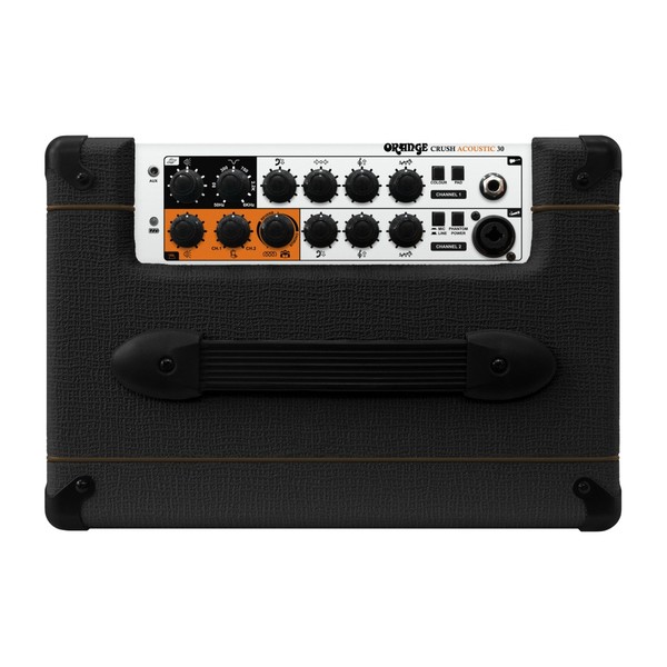 Orange Crush Acoustic 30 1x10 Acoustic Combo, Black - Top Panel 
