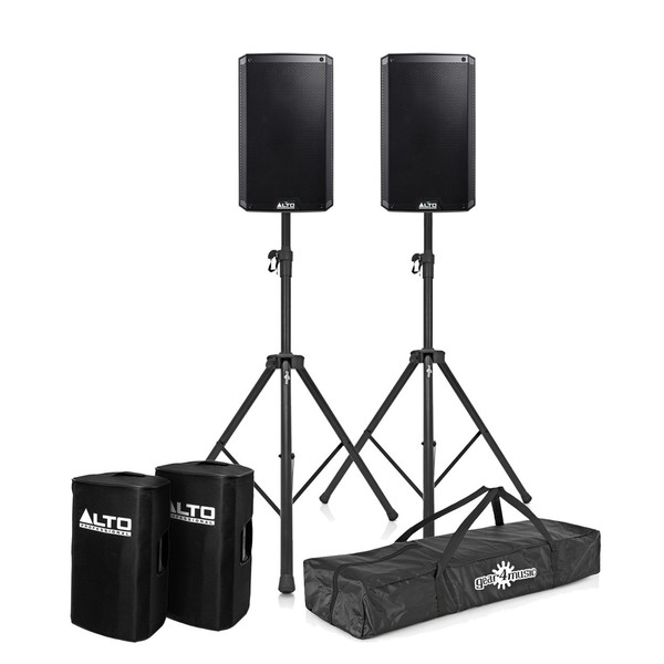 Alto TS310 Active Speakers with Stands and Covers, Pair