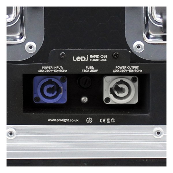 LEDJ Rapid QB1 Charge Flight Case, PowerCON Connectors