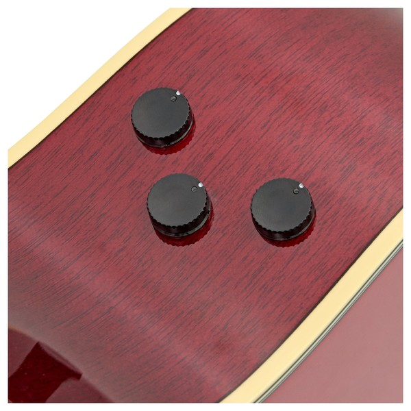 Yamaha FS-TA TransAcoustic, Ruby Red knobs
