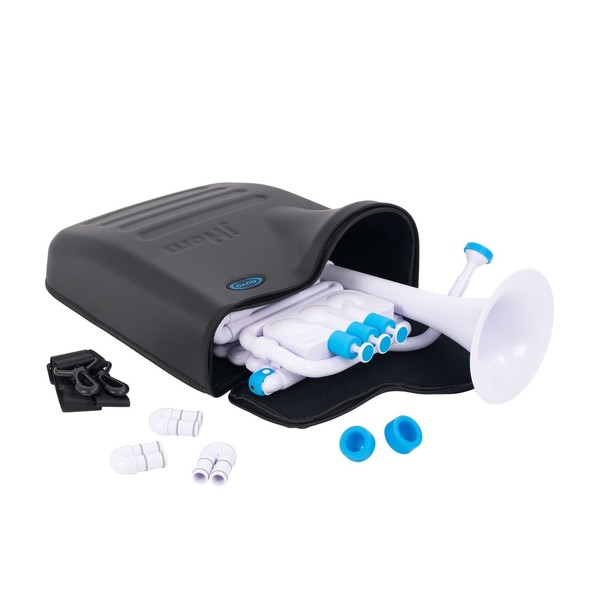 Nuvo jHorn, White and Blue, Case