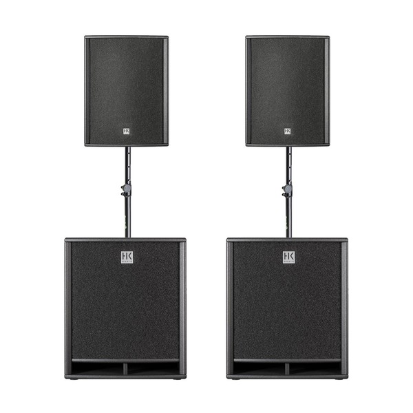 HK Audio Premium PR:O 15 D 12'' Active PA Speaker Pair Sub Bundle