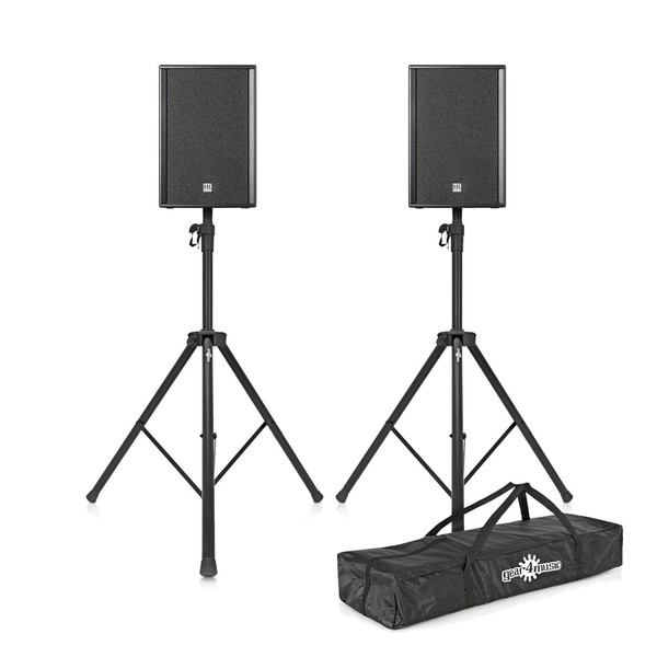 HK Audio Premium PR:O 12 D 12'' Active PA Speakers, Pair with Stands