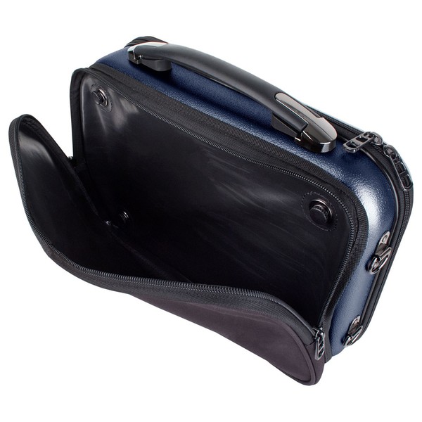 Protec BLT307 Clarinet Case with Pocket, Blue, Pocket Open